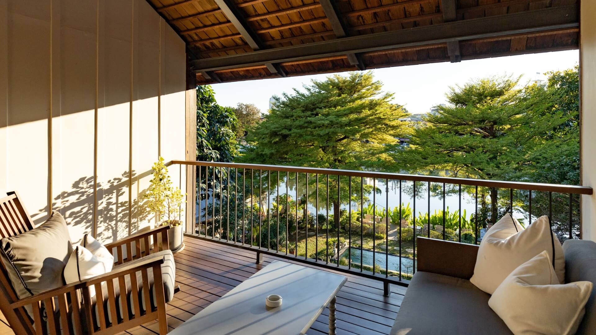 river view deluxe balcony rooms your private luxury terrace over the river sala lanna Chiang Mai