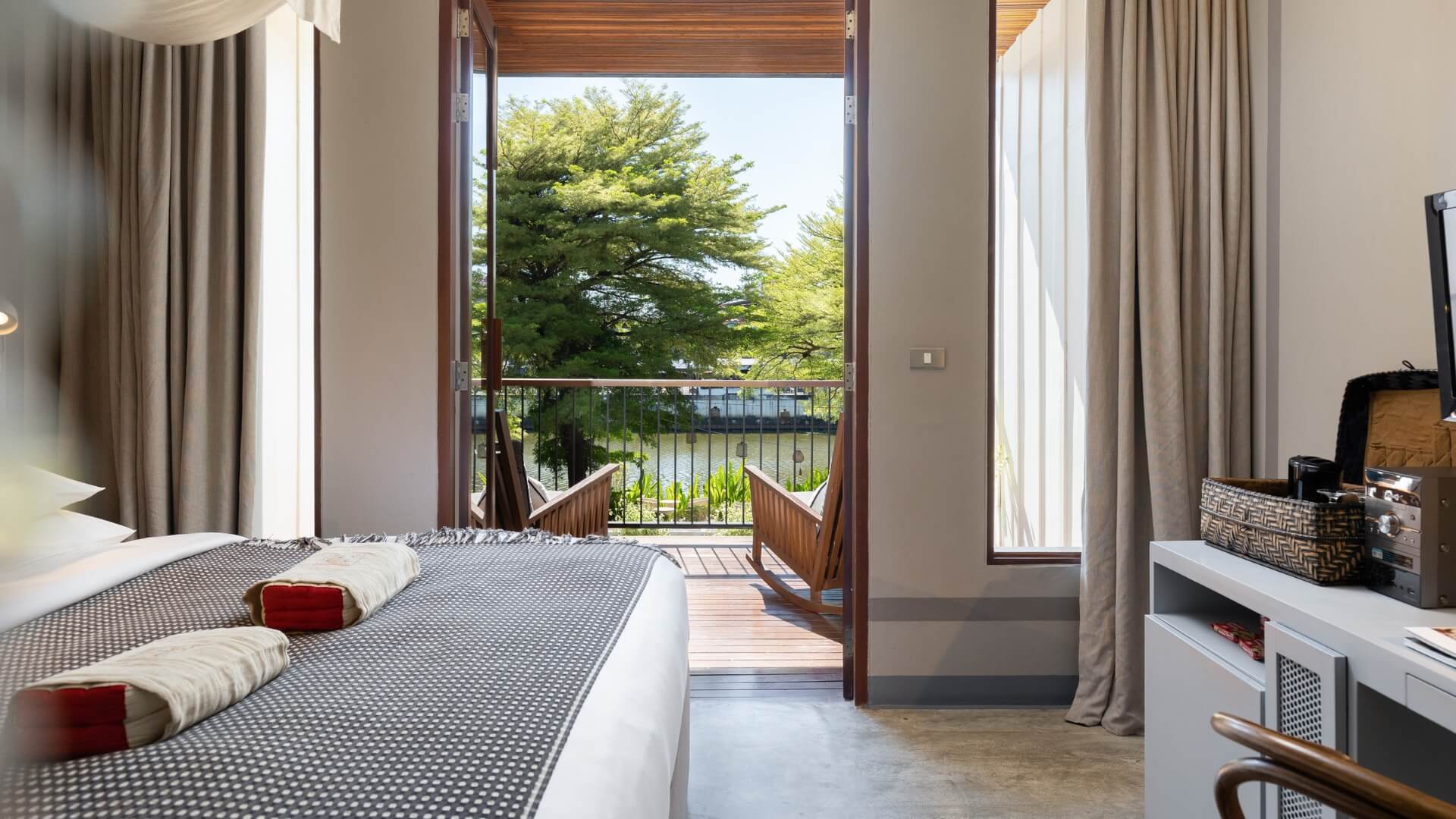 river view superior balcony rooms a relaxing private view over the river sala lanna Chiang Mai