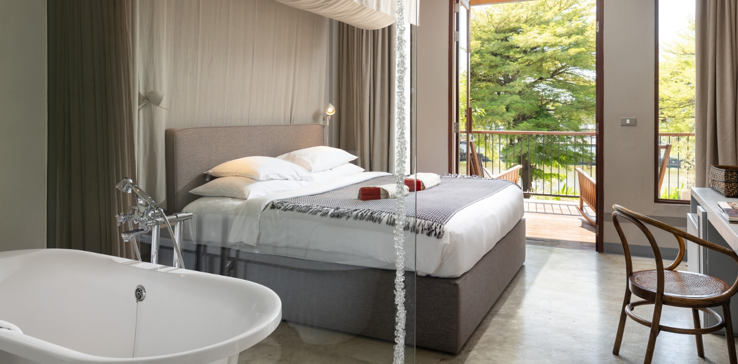 river view superior balcony rooms a relaxing private view over the river sala lanna Chiang Mai