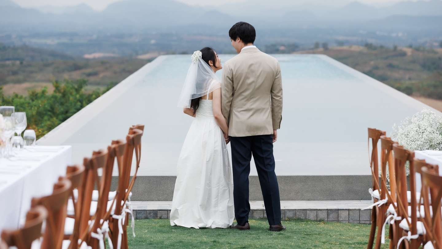 sala khao yai bespoke wedding on a hilltop with private villas